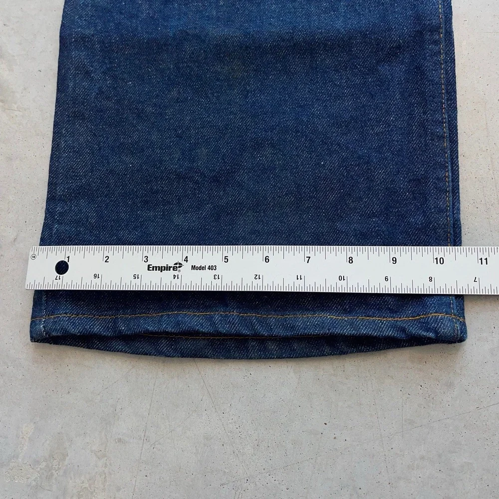 Vintage Levi's 517 Saddleman Boot Cut Raw‎ Denim Jeans Size 42x32 (Fits 42x30)